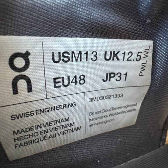 On Cloud Men's Size 13 EU 48 X 3 AD Undyed White Niagara Blue Running Training - Picture 9 of 16